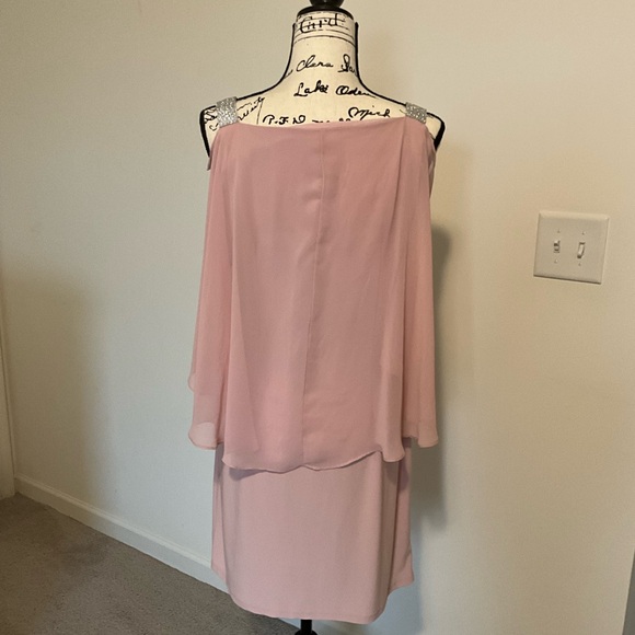 Pink Medium MSK Womens 3/4 Sleeve Sheath Dress - Picture 5 of 8